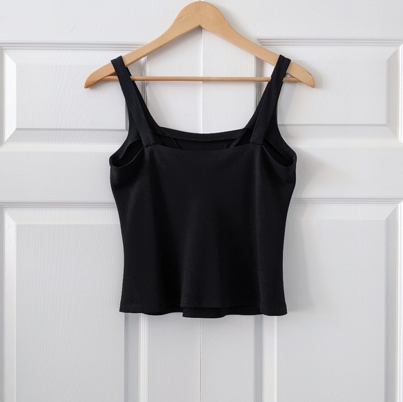 Vintage Sonia Rykiel Black Sleeveless Silky Tank Top Made In France Size 40/M - Picture 4 of 9